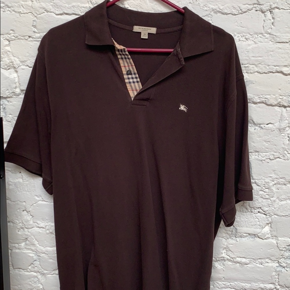 Brown Burberry Polo XL